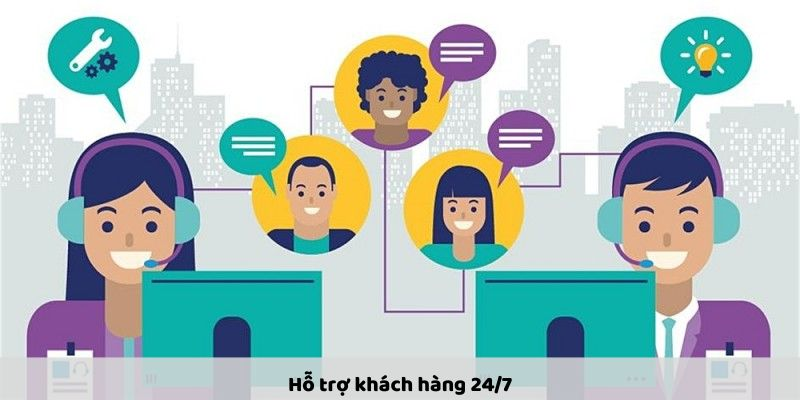 Hỗ trợ khách hàng 24/7